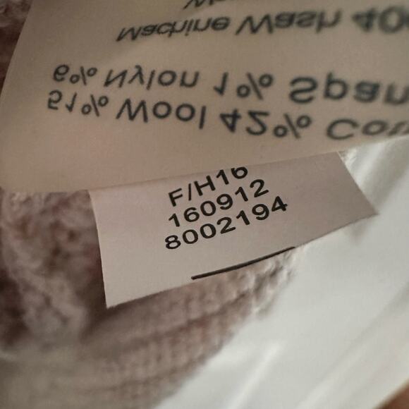 Title Nine Beige Wool Blend Contrast Trim Long Tunic Sweater Dress Medium - Picture 9 of 11